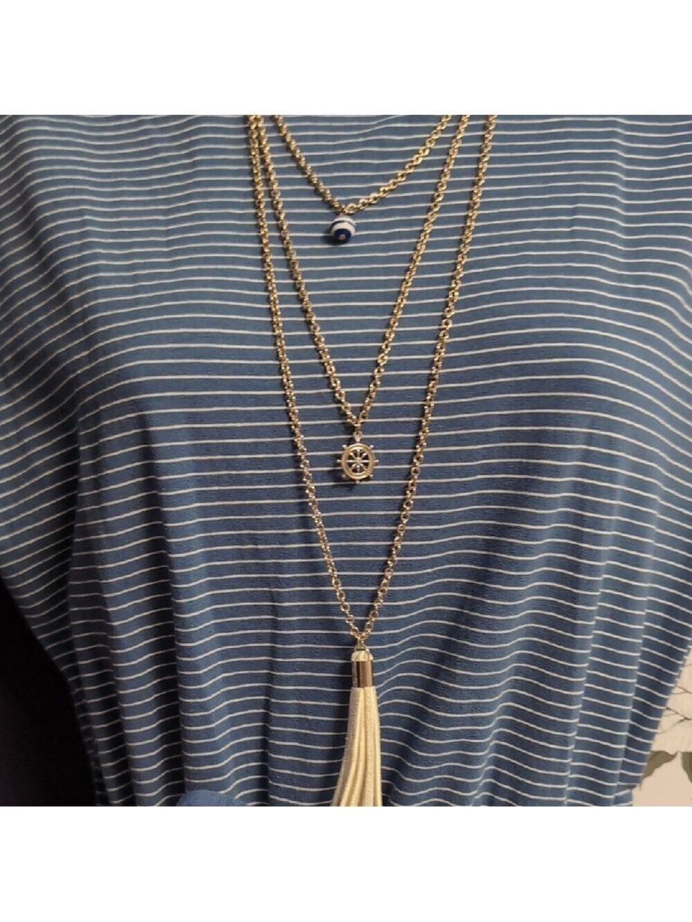 Charming Charlie Nautical Necklace with Tassel - Picture 6 of 7